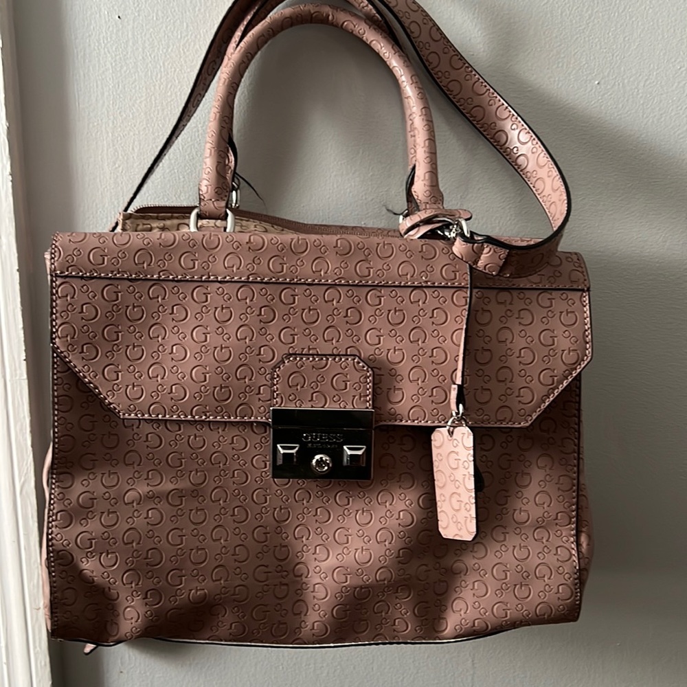 Guess pink large handbag